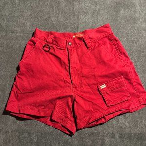 Point Zero x Nicole Benisti Red Cargo Shorts Women's 9 (fits 6)